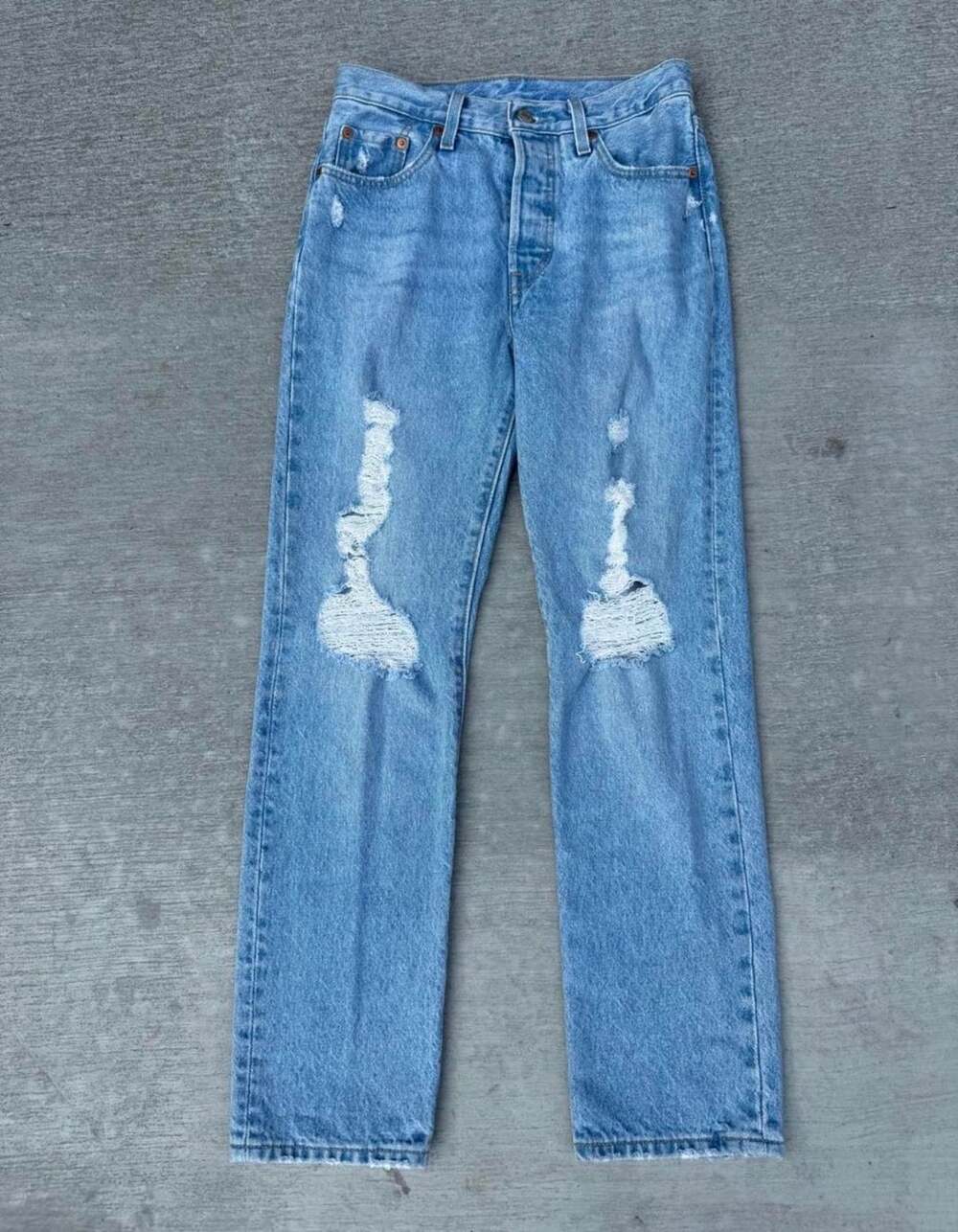 Levi's Thrashed Distressed Vintage Levis 501 Jeans